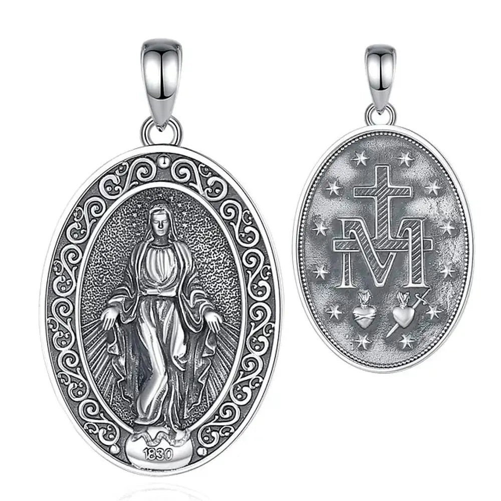 Colgante Virgen Maria full definicion en plata fina 925 #F17