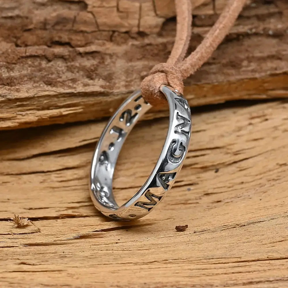 Collar anillo uncharted, en plata fina 925 #F4