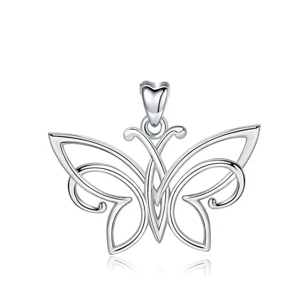 Colgante de mariposa en plata fina 925 #F5