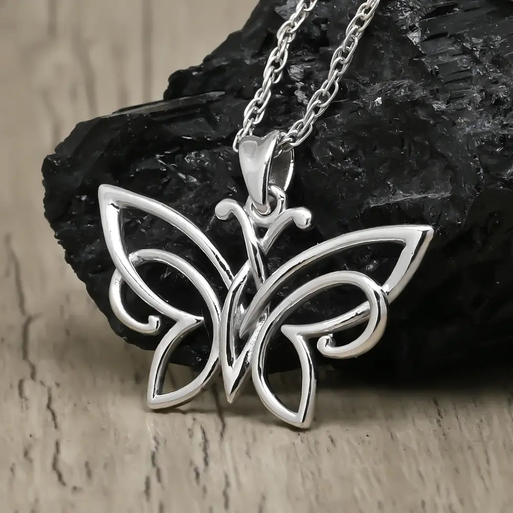 Colgante de mariposa en plata fina 925 #F5