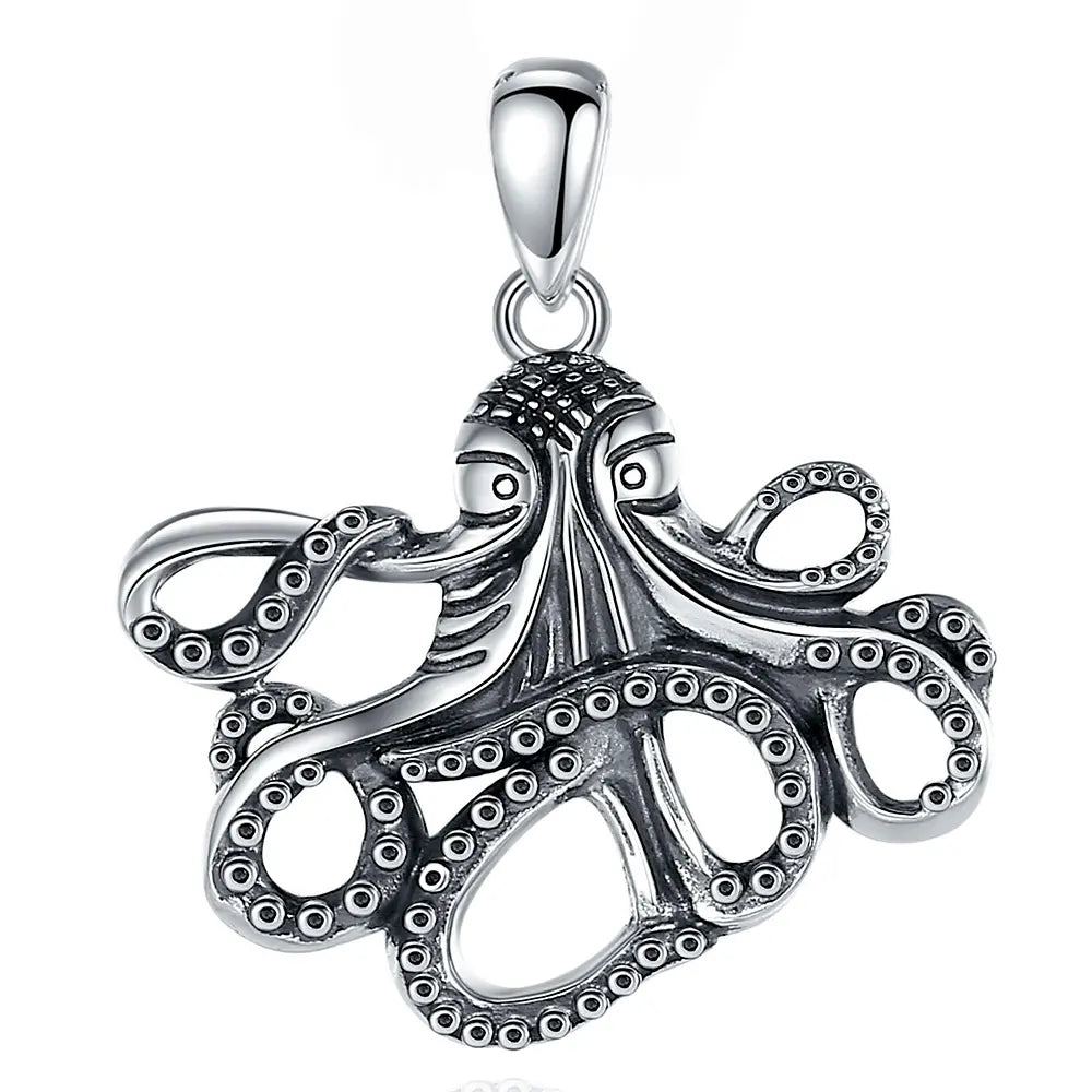 Colgante pulpo, octopus esoterico en plata fina 925 #F112