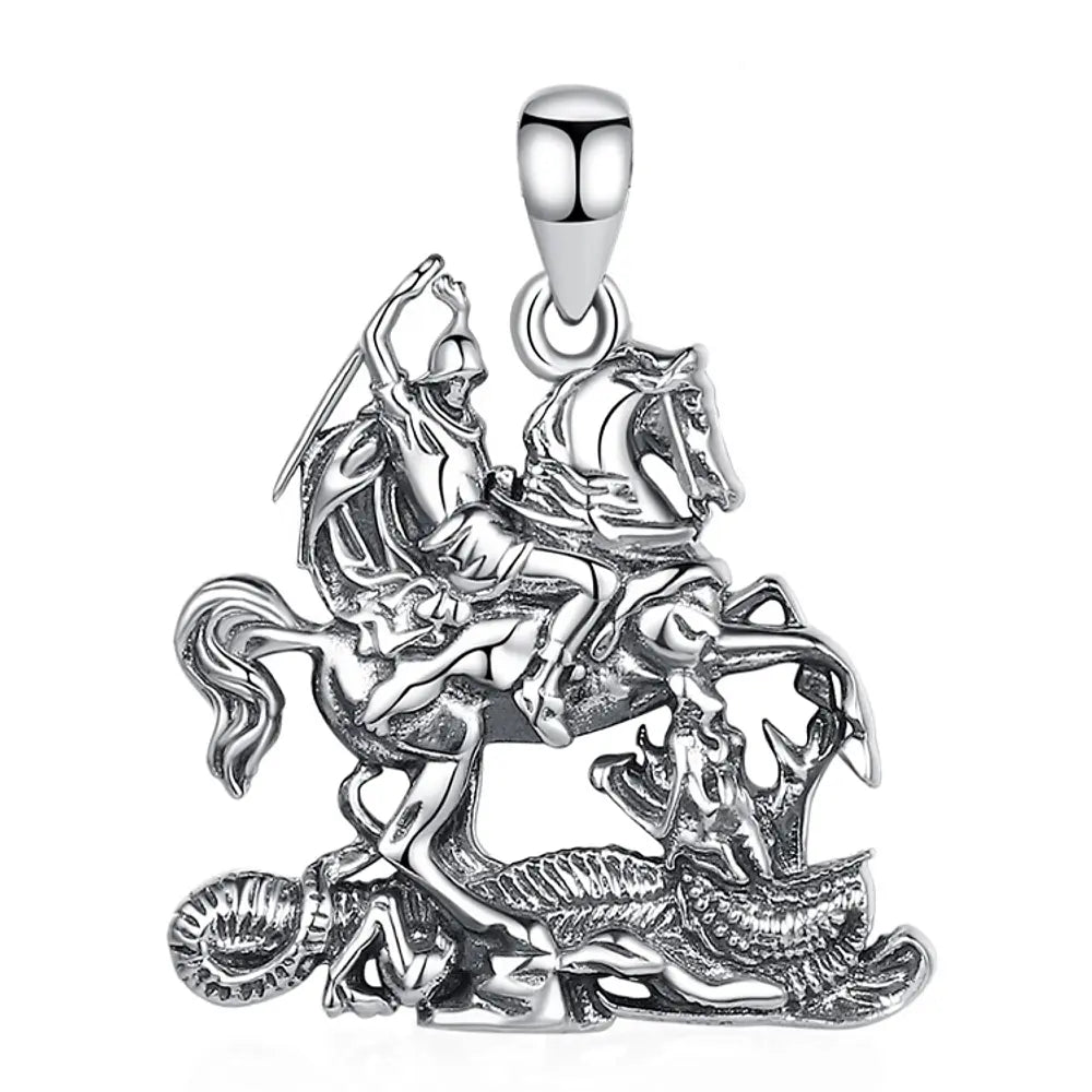 Colgante San Jorge en plata fina 925 #F59