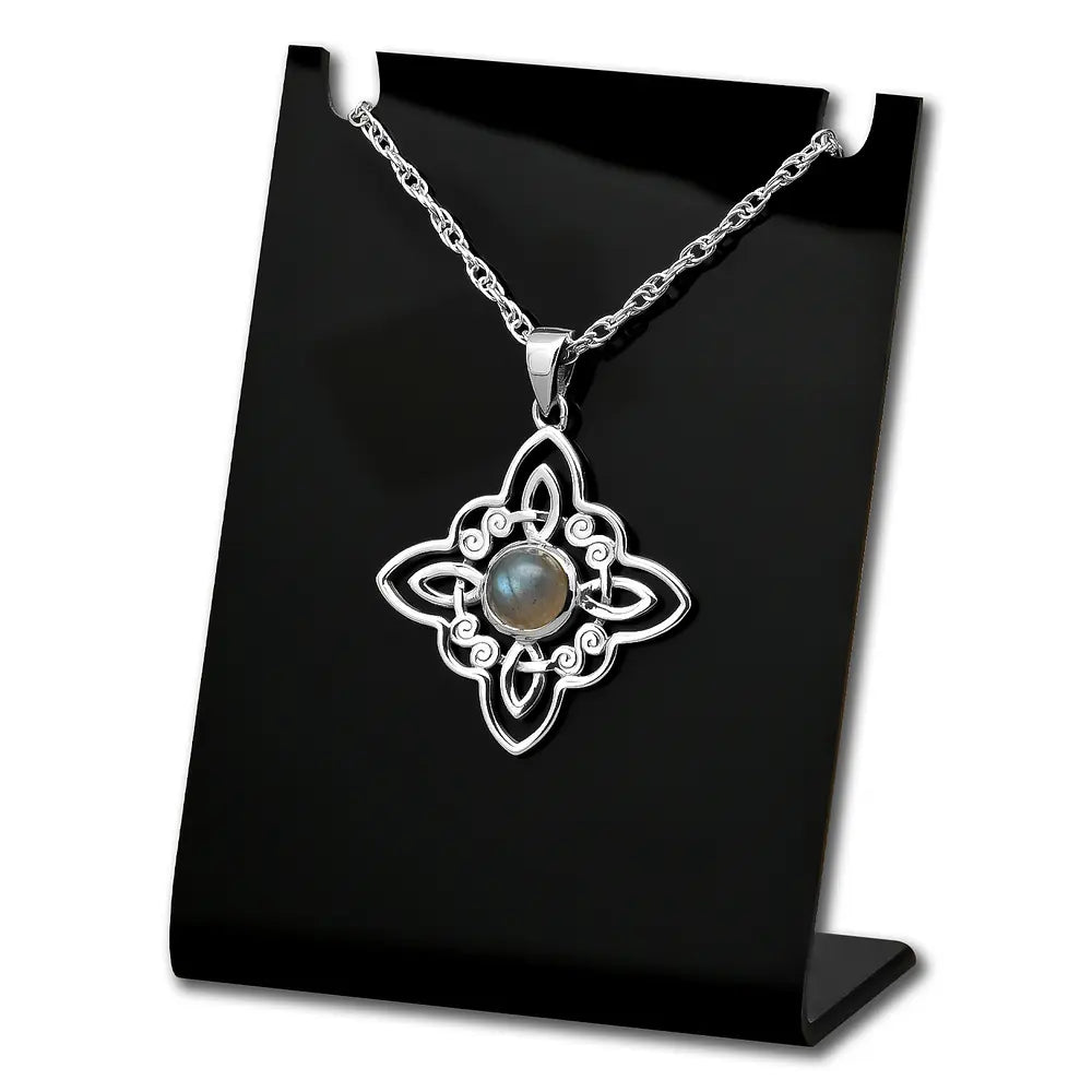 Colgante nudo de bruja piedra labradorita en plata 925 #F140-J9
