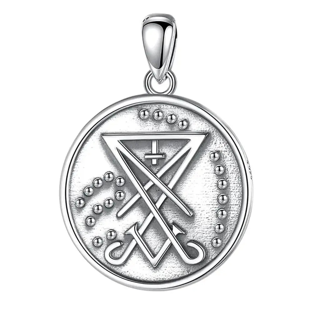 Colgante sigilo de lucifer en plata fina 925 #F51