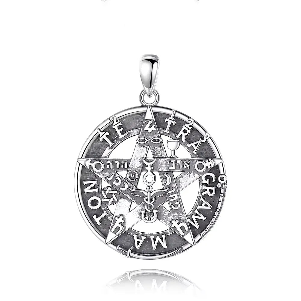 Colgante tetragrammaton original full definición en plata fina 925 #F52