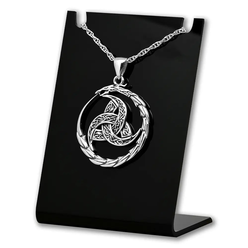 Colgante triqueta con serpiente en plata fina 925 #F54