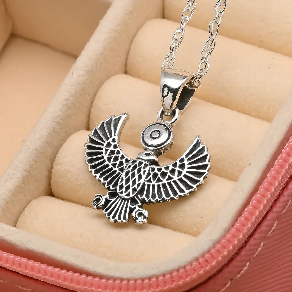 Colgante halcón egipcio en plata 925 #F149