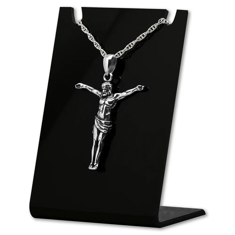 Colgante cristo Dalí full definición en plata fina 925 #F78