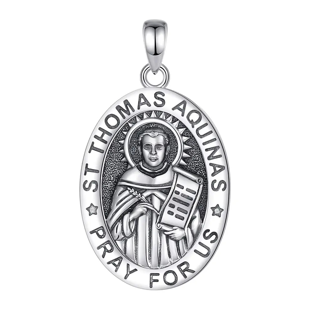 Colgante Santo tomas de aquino en plata fina 925 #F134