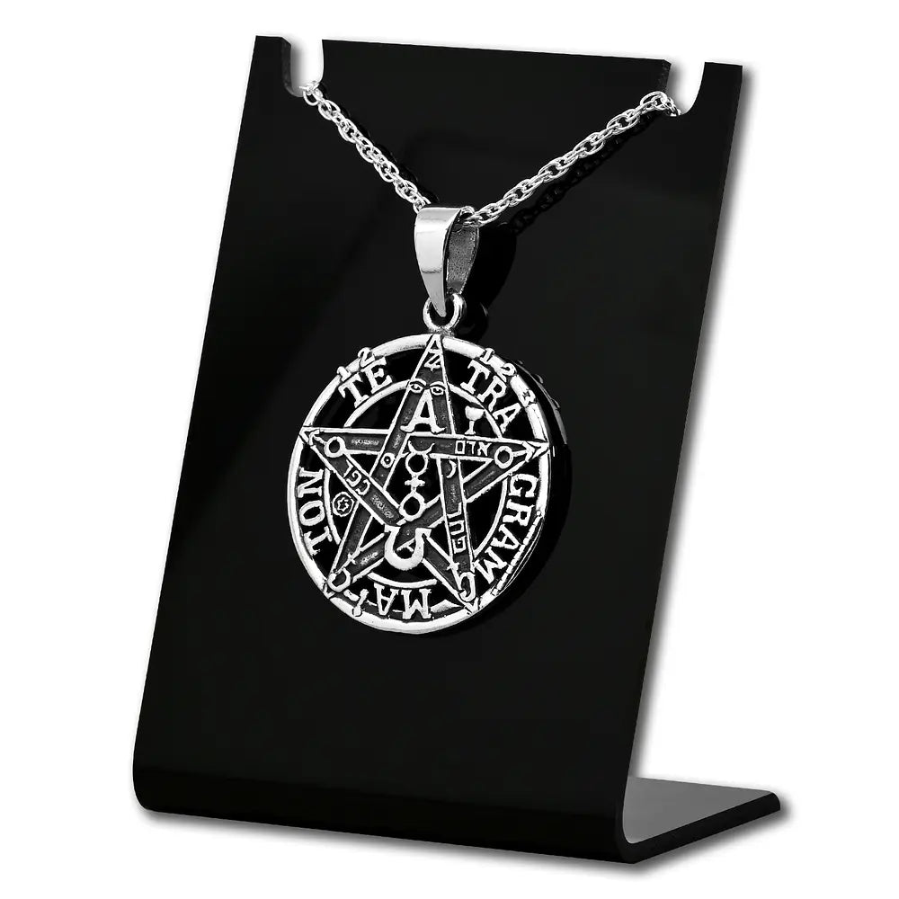 Colgante tetragrammaton, todos los símbolos en plata fina 925 #F135