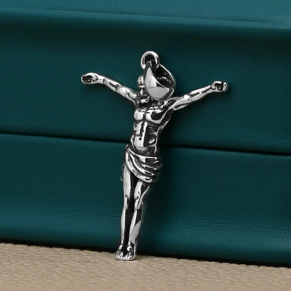 Colgante cristo Dalí full definición en plata fina 925 #F78