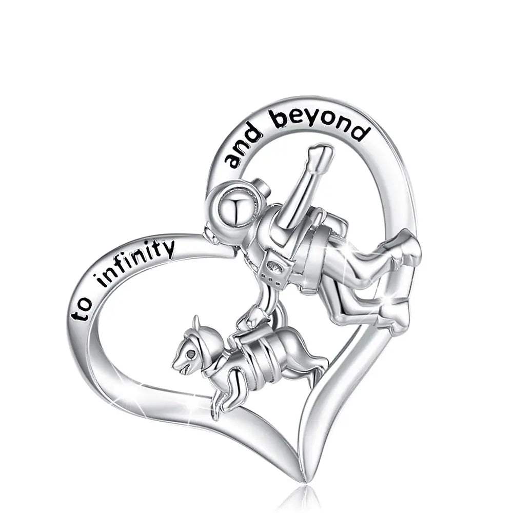 Colgante corazon amor perruno en plata fina 925 #F90