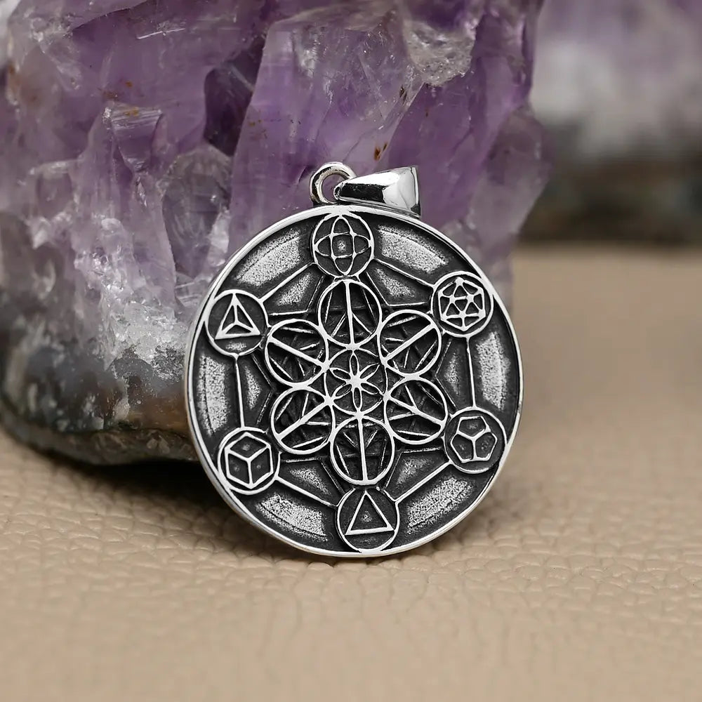Colgante metatron simbología sagrada en plata fina 925 (Sin Cadena) #F80