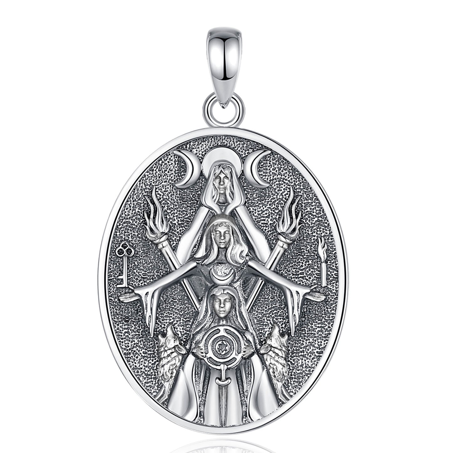 Colgante diosa hecate en plata fina 925