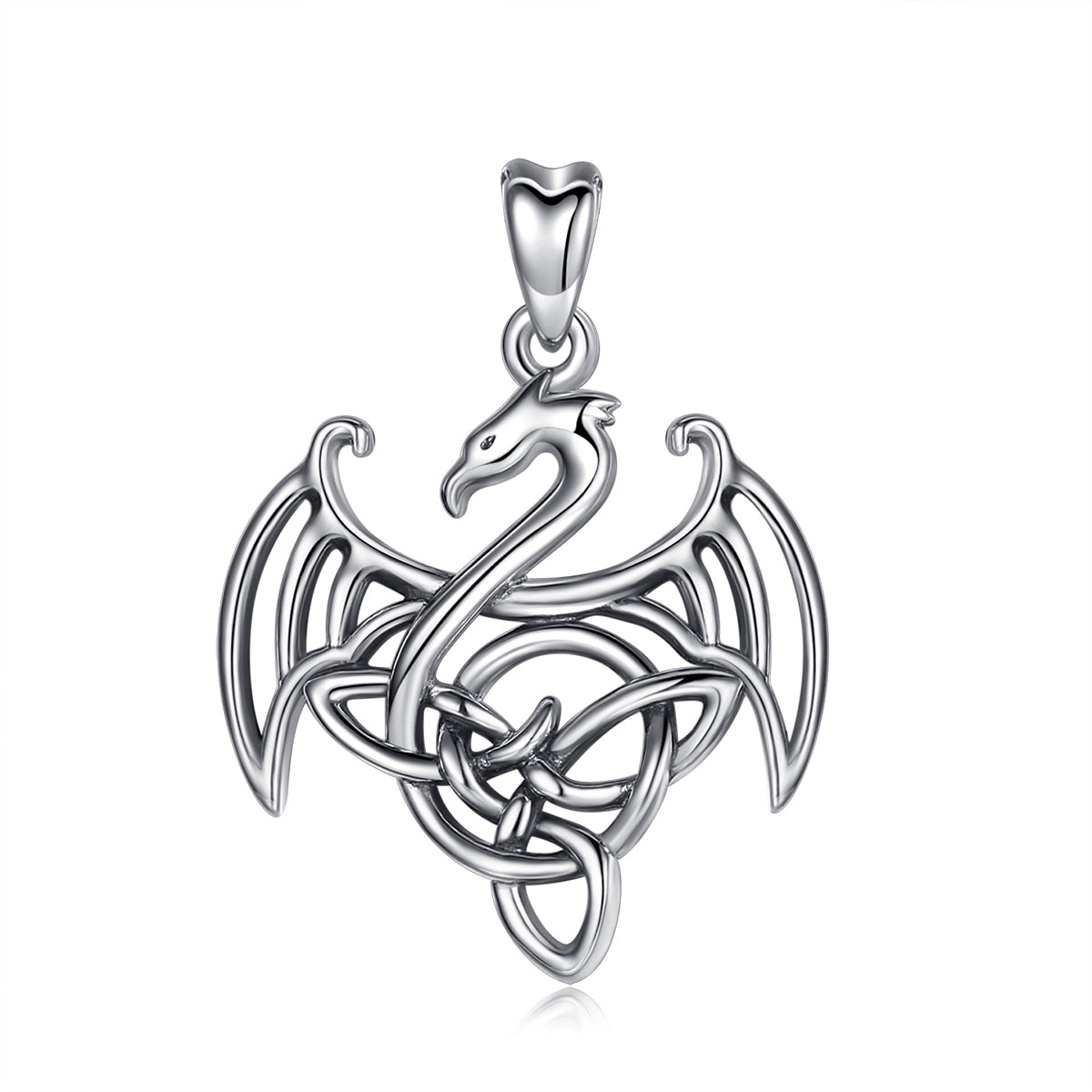 Colgante ave fenix celta en plata fina 925