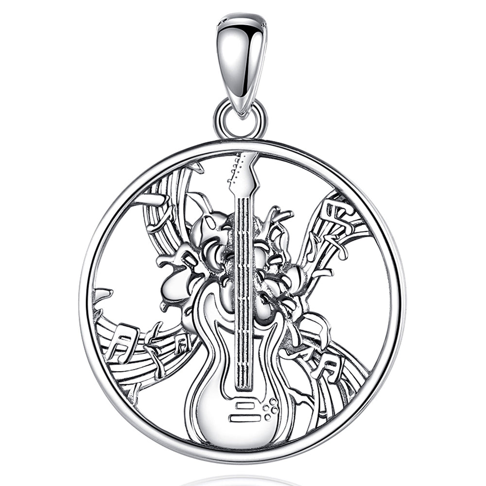 Colgante guitarra en plata fina 925 #F161