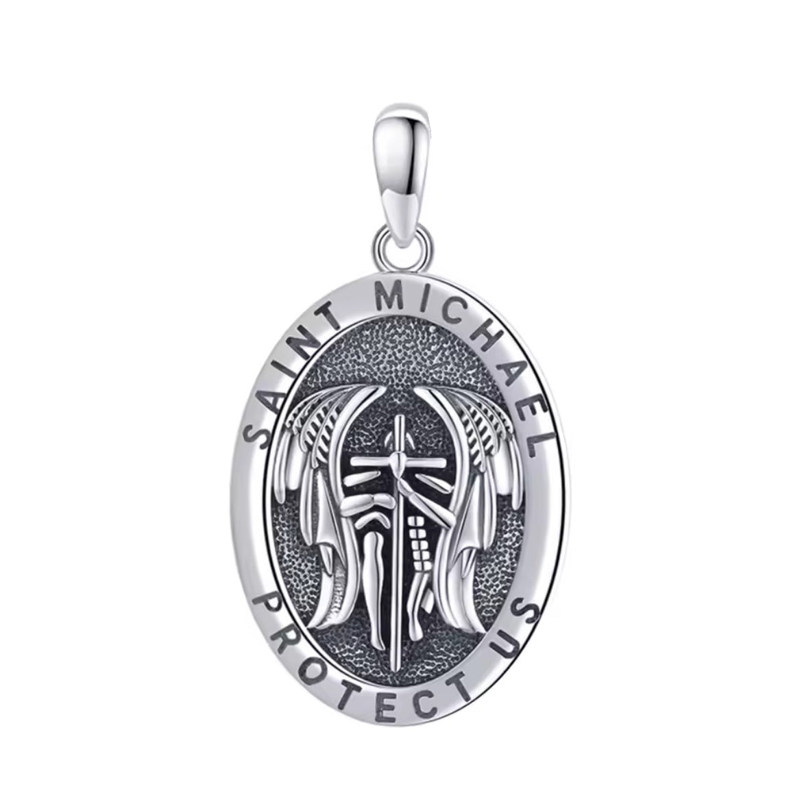 Colgante san miguel de arcángel en plata 925