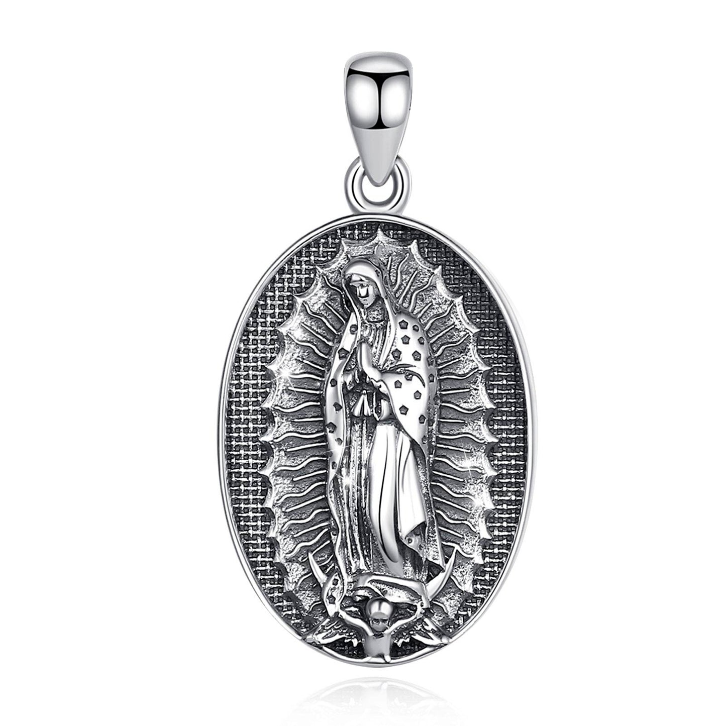 Colgante nuestra señora de Guadalupe en plata 925