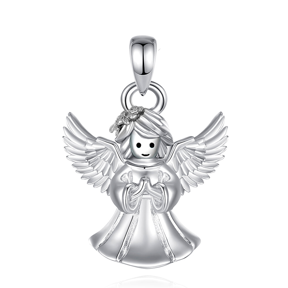 Colgante ángel, angelita de la guarda en plata fina 950
