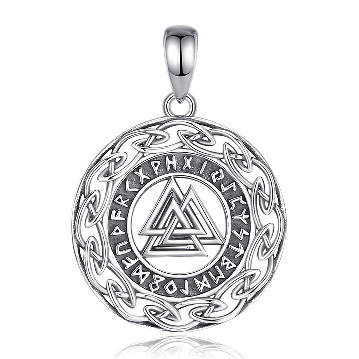 Colgante runa vikinga en plata fina 925