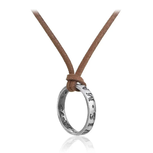 Collar anillo uncharted, en plata fina 925 #F4