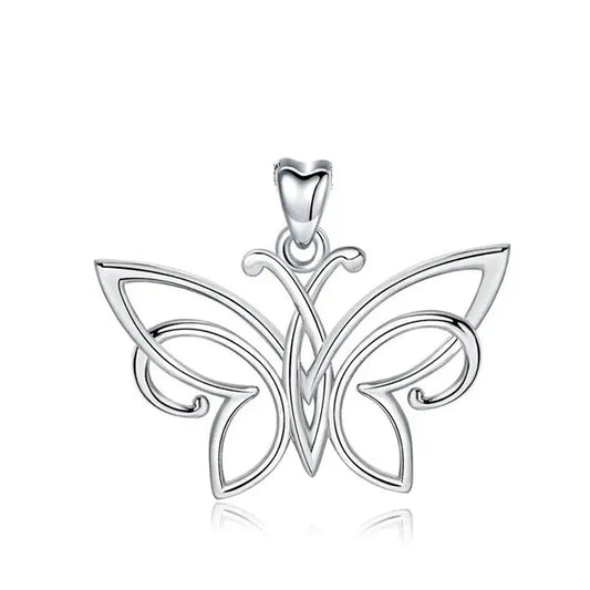Colgante de mariposa en plata fina 925 #F5