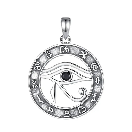 Colgante ojo turco con piedra onix en plata fina 925 #F99