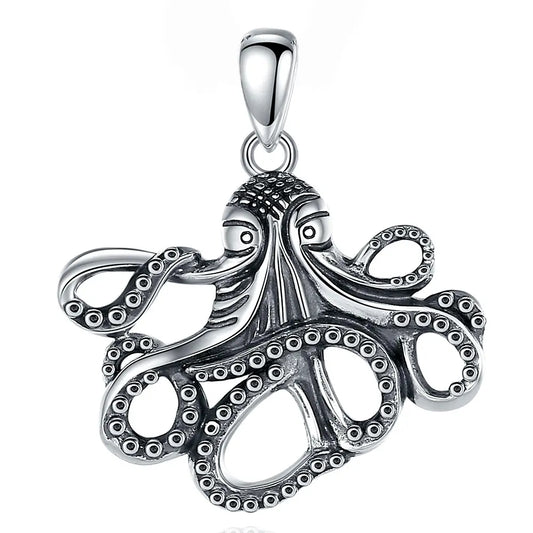 Colgante pulpo, octopus esoterico en plata fina 925 #F112