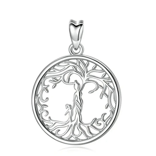 Colgante madre con hija en árbol de la vida en plata fina 925 #F41