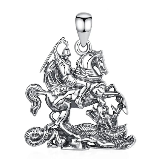 Colgante San Jorge en plata fina 925 #F59