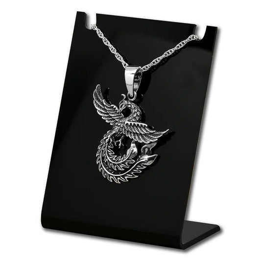Colgante ave fenix en plata fina 950