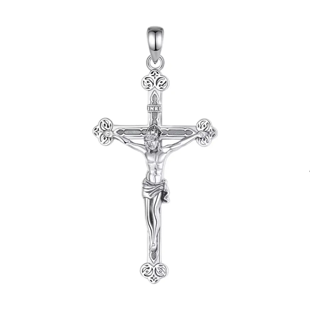 Colgante Cruz de jesus, crucifijo en plata 925