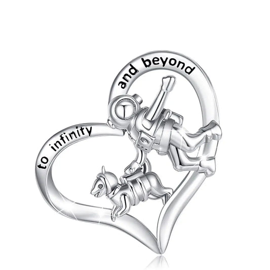 Colgante corazon amor perruno en plata fina 925 #F90