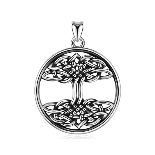 Colgante árbol de la vida trenzado en plata fina 925 #F92