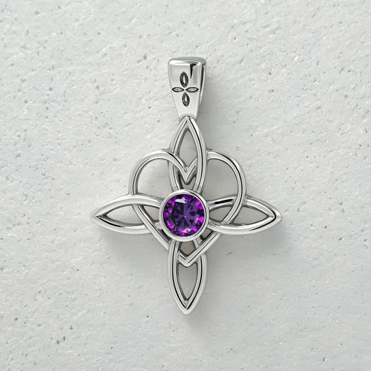 Colgante nudo de bruja del amor en plata 950