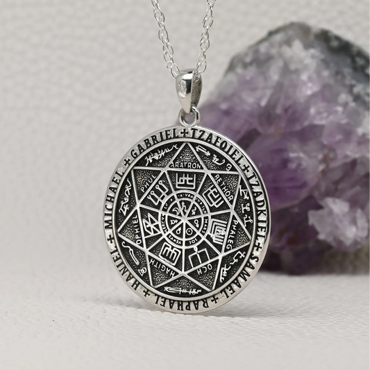 Colgante 7 arcangeles en plata 950