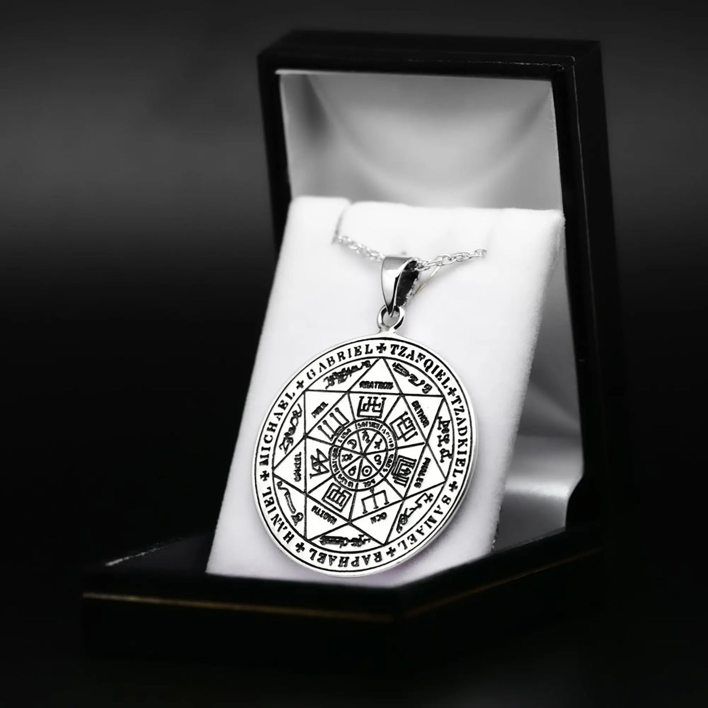 Colgante 7 arcangeles en plata 950