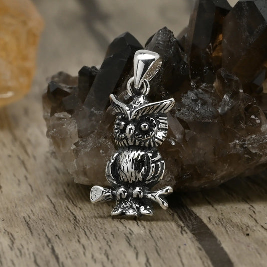 Colgante de buho en plata 925