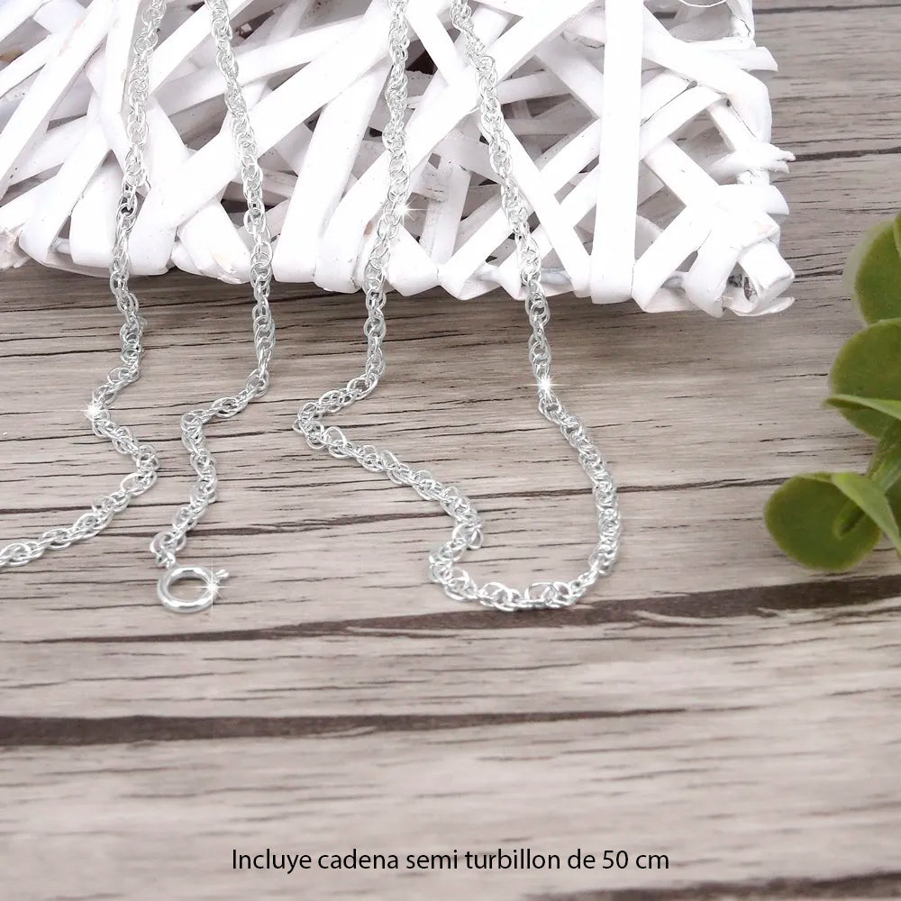 Colgante de sirena en plata 925 + cadena
