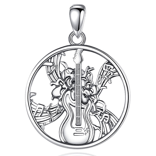 Colgante guitarra en plata fina 925 #F161