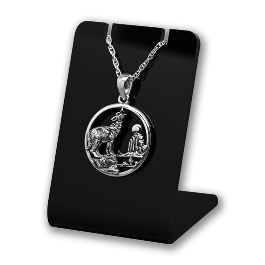 Colgante de lobo en plata 925