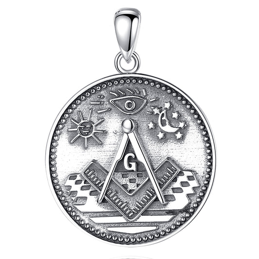 Colgante masónico todos los símbolos en plata fina 950