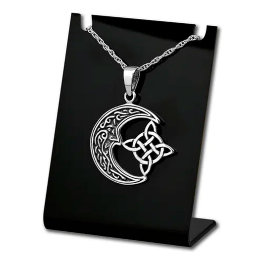 Colgante tetragrammaton con luna en plata 925 #F144